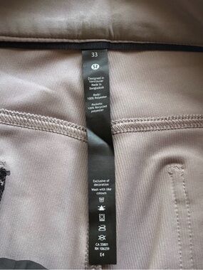 Lululemon athletica ABC relaxed fit mens Lunar Rock corduroy pant 33x27